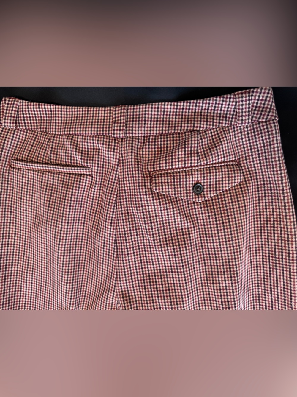 a new day Plaid Wide-Leg High-Waist Pants - Beige/Rust - Picture 7 of 9